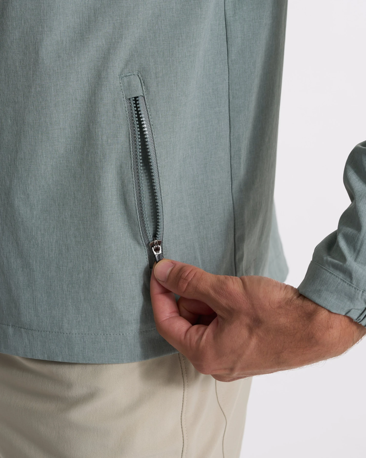 Venture Track Jacket | Stormy Linen Texture 5 Venture Track Jacket | Stormy Linen Texture - Image 5