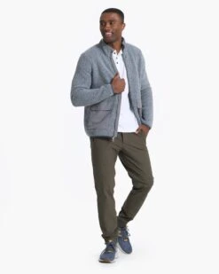 Idyllwild Sherpa Jacket | Heather Grey -Vuori Clothing Store V543HTG 01894