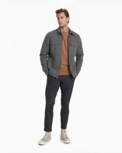 Ridgeline Wool Jacket | Charcoal Heather -Vuori Clothing Store V545HCC FA22 M ECOMM 0008