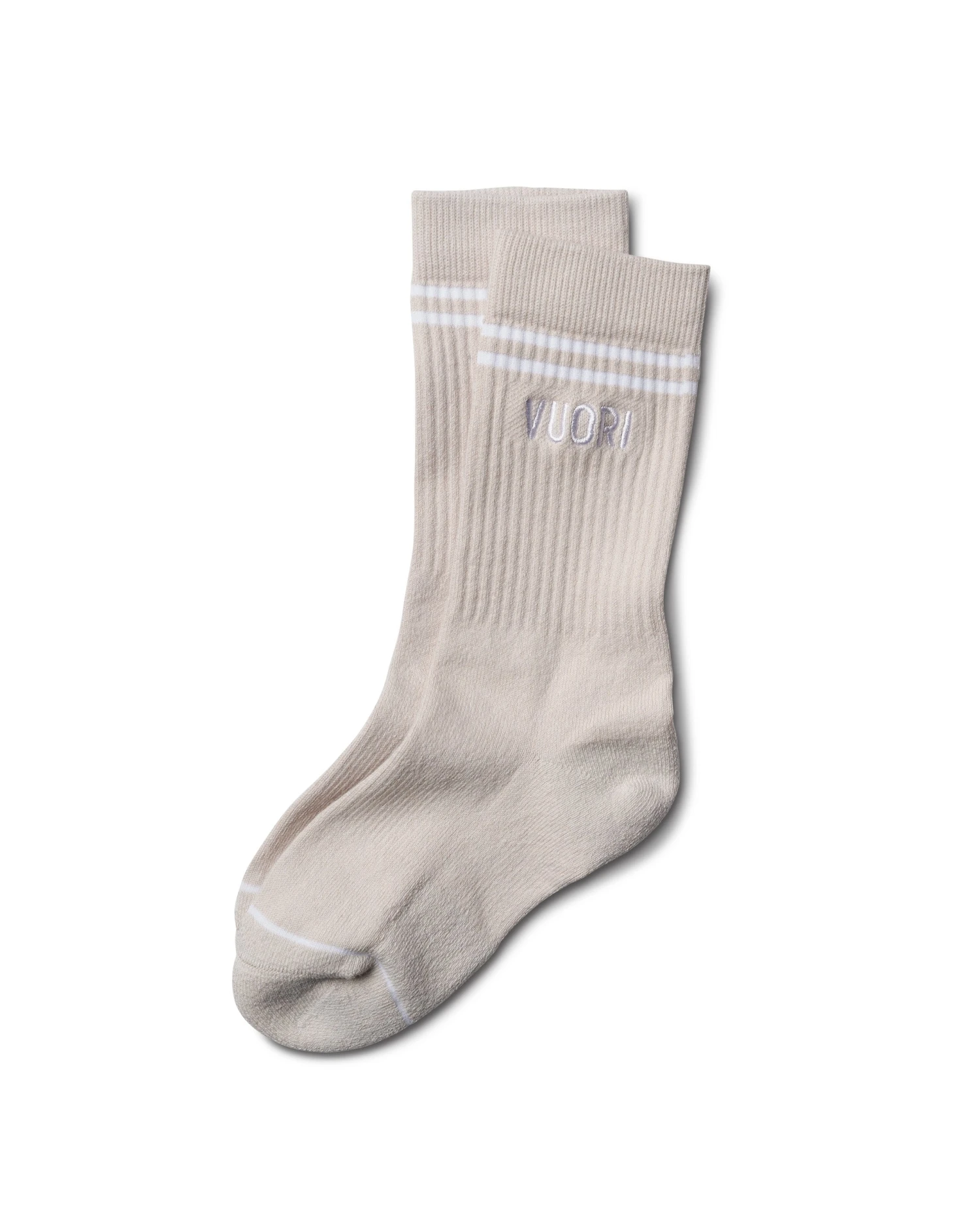 Vuori Crew Sock | Salt Heather 1 Vuori Crew Sock | Salt Heather