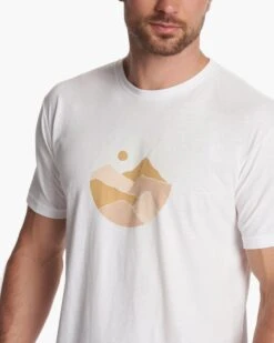 Landscapes Tee | White 7 Landscapes Tee | White -Vuori Clothing Store V9009WHT FA23 M ECOMM printables DETAIL 5