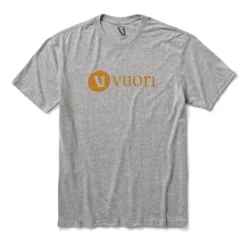 V1 Vuori Wordmark Logo Tee | Heather Grey / Flax