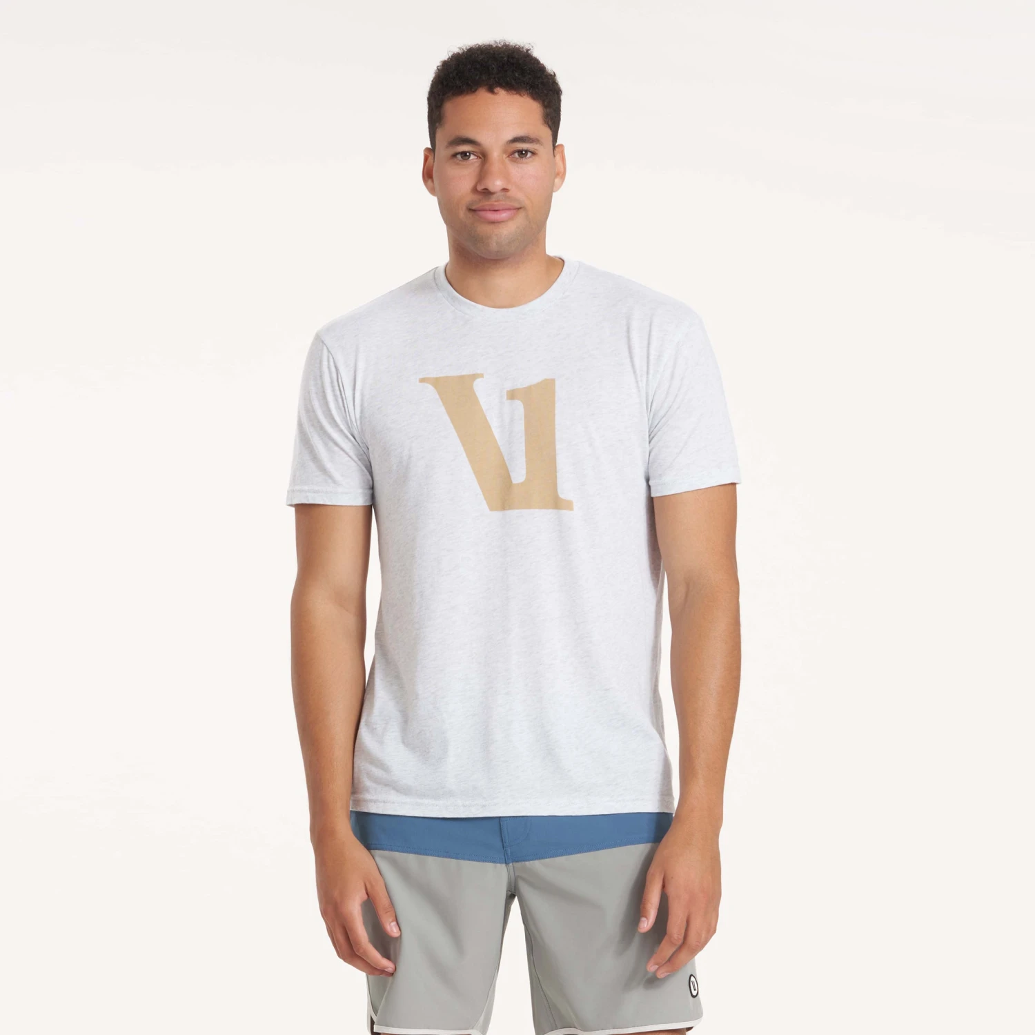 V1 Logo Tee | White Heather 2 V1 Logo Tee | White Heather - Image 2