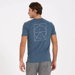 Mind Body Land Sea Tee | Indigo Heather -Vuori Clothing Store V962HTI 2