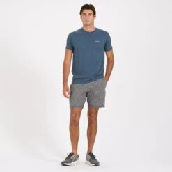 Mind Body Land Sea Tee | Indigo Heather -Vuori Clothing Store V962HTI 3