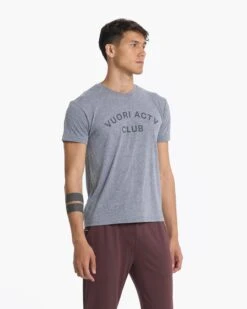ACTV Club Tee | Heather Grey -Vuori Clothing Store V972HTG 03935