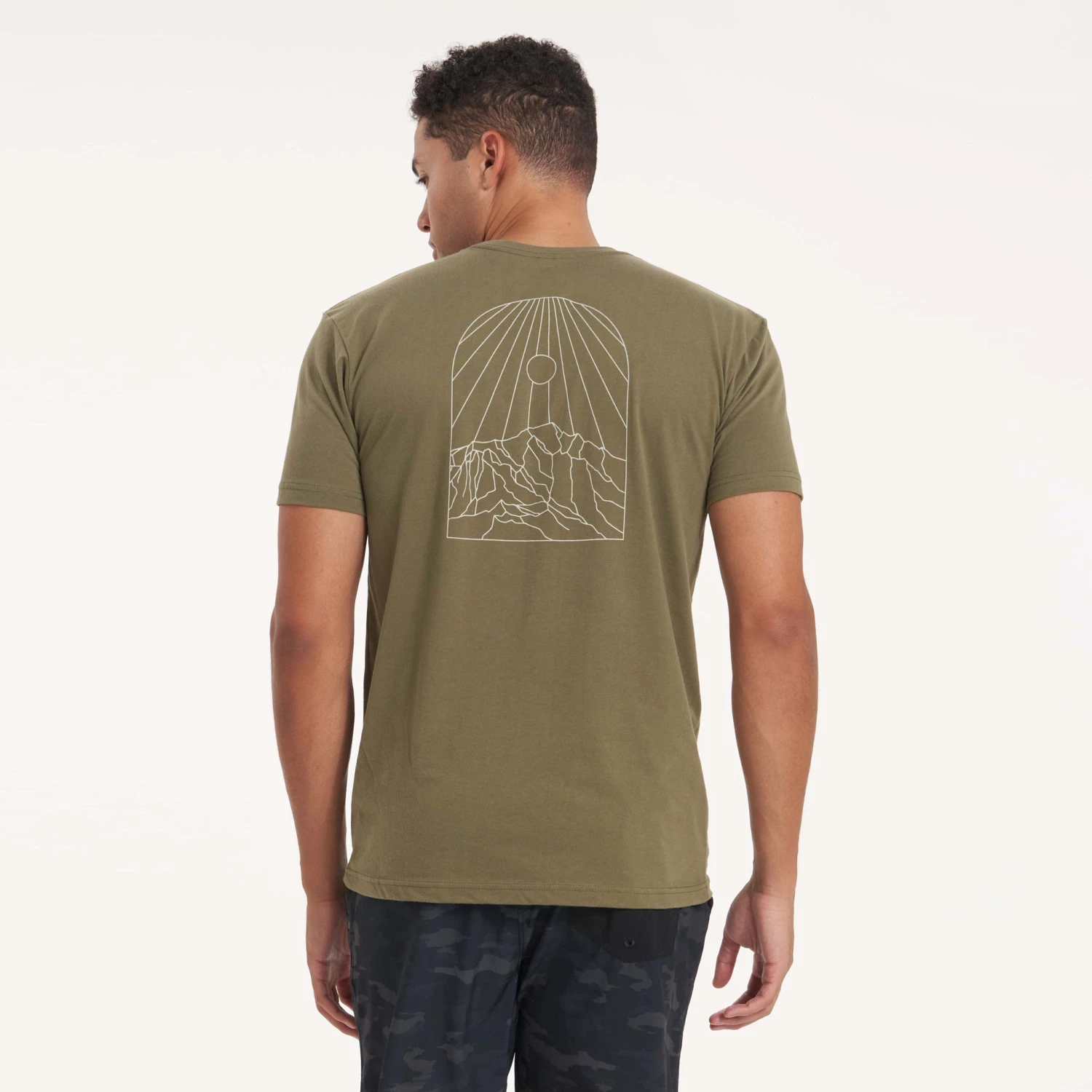 Mountain Peak Tee | Army 2 Mountain Peak Tee | Army - Image 2
