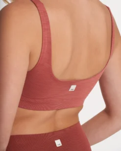 Lux Rib Daily Bra | Cinnamon Heather -Vuori Clothing Store VW1002CIH 0699