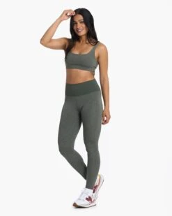 Lux Rib Daily Bra | Dusty Pine Heather -Vuori Clothing Store VW1002HDY 1816