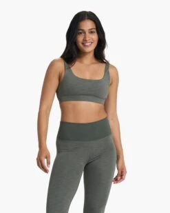 Lux Rib Daily Bra | Dusty Pine Heather -Vuori Clothing Store VW1002HDY 1859