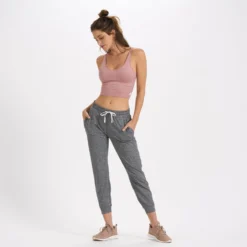 Halo Performance Crop | Burnt Clay Heather -Vuori Clothing Store VW1005BCH 4