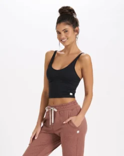 Halo Performance Crop | Black