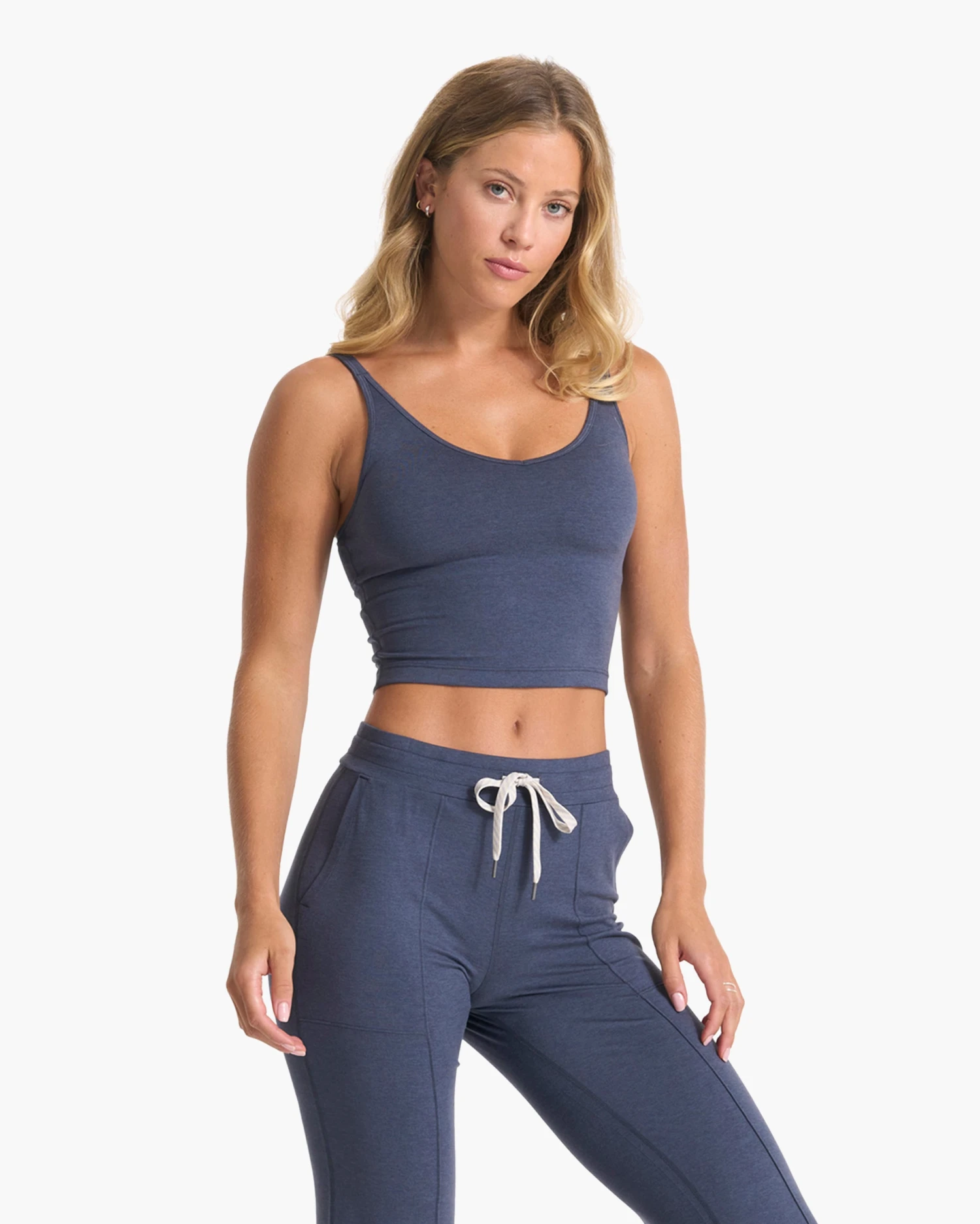Halo Performance Crop | Azure Heather 1 Halo Performance Crop | Azure Heather