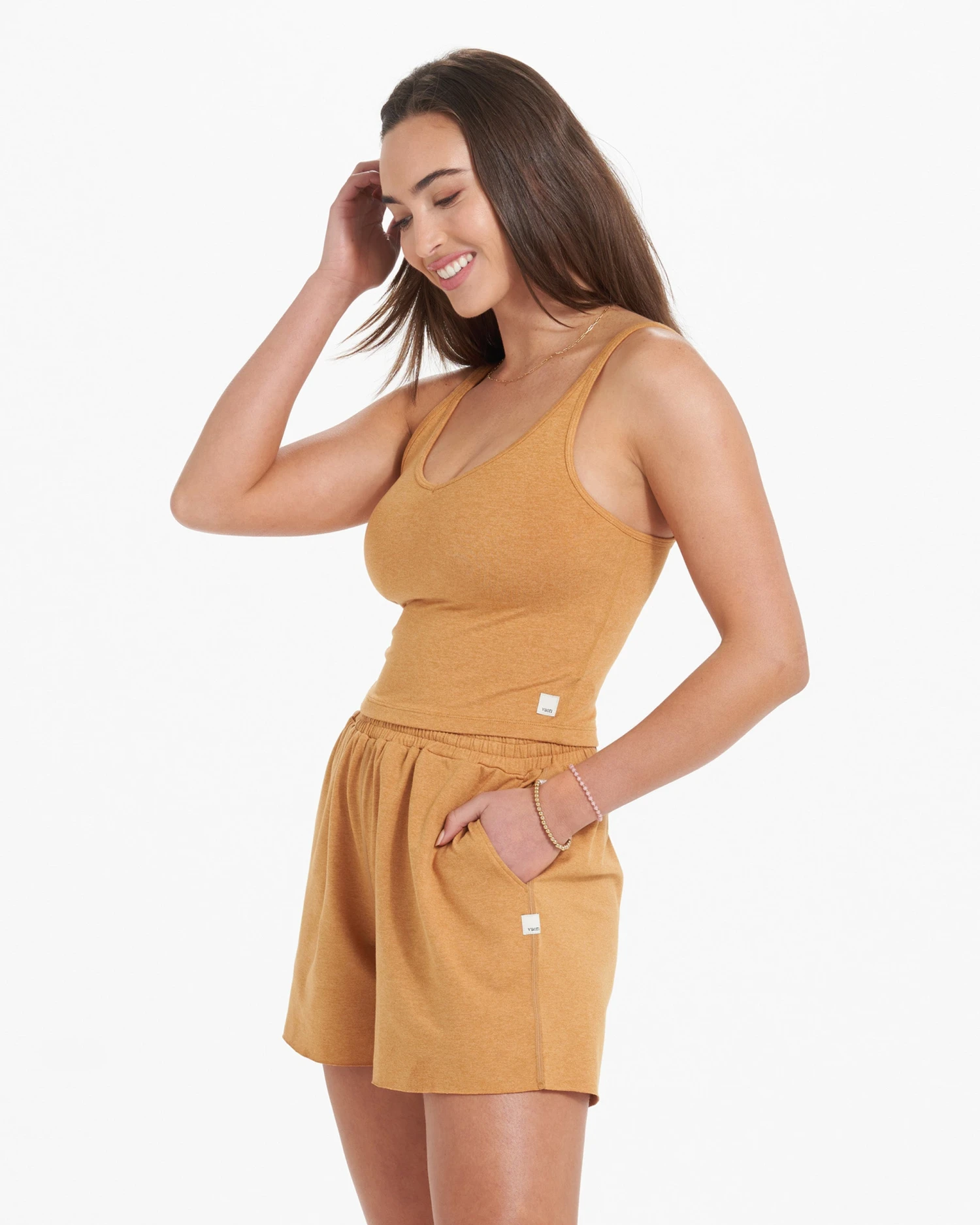 Halo Performance Crop | Flax Heather 2 Halo Performance Crop | Flax Heather - Image 2