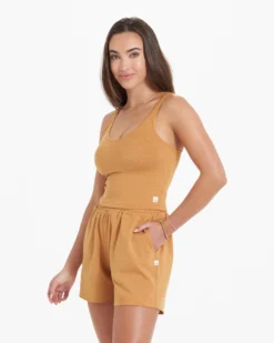 Halo Performance Crop | Flax Heather 9 Halo Performance Crop | Flax Heather -Vuori Clothing Store VW1005HFL 2146