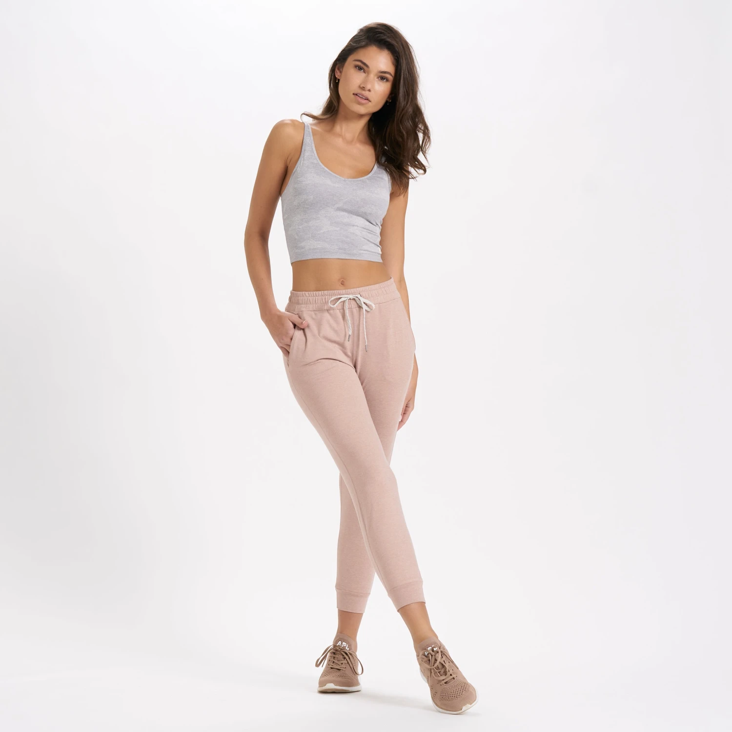 Halo Performance Crop | Pale Heather Camo 5 Halo Performance Crop | Pale Heather Camo - Image 5