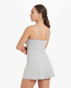 Halo Performance Crop | Pale Grey Heather -Vuori Clothing Store VW1005PHG 9421