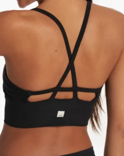 Long Line Elevation Bra | Black Heather -Vuori Clothing Store VW1008HBK 4504