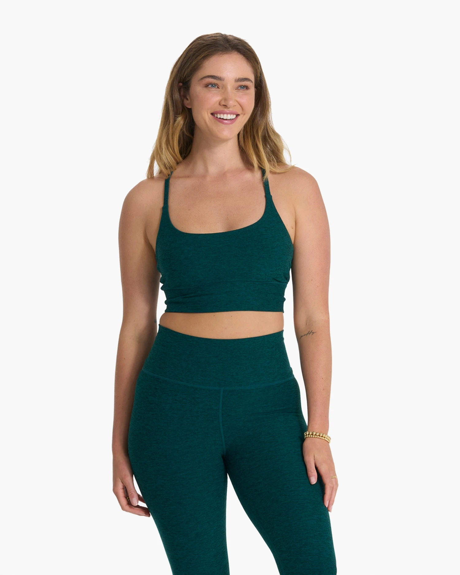 Long Line Elevation Bra | Jade Heather 1 Long Line Elevation Bra | Jade Heather