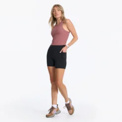 Pose Plyo Tank | Rosewood Heather -Vuori Clothing Store VW1009HRO 0549