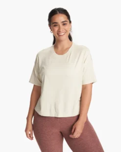 Energy Tee | Bone Heather -Vuori Clothing Store VW1011HBN SP24 W ECOMM TOPS FRONT TOPS 2 v2