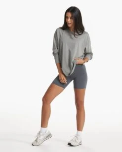 Long Sleeve Feather Tee | Stormy 9 Long Sleeve Feather Tee | Stormy -Vuori Clothing Store VW1028STY SP23 W ECOMM TOPS DETAIL 0700 1x1 1a350b58 b59b 4afd bfc6 82e01c071f77