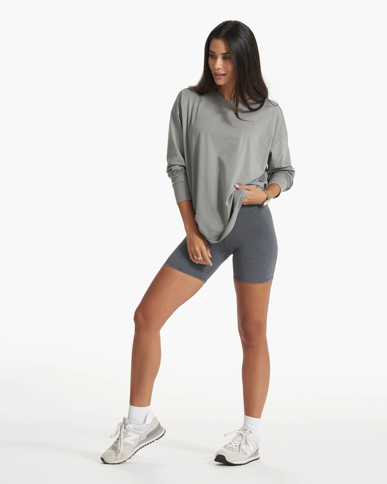 Long Sleeve Feather Tee | Stormy 5 Long Sleeve Feather Tee | Stormy - Image 5