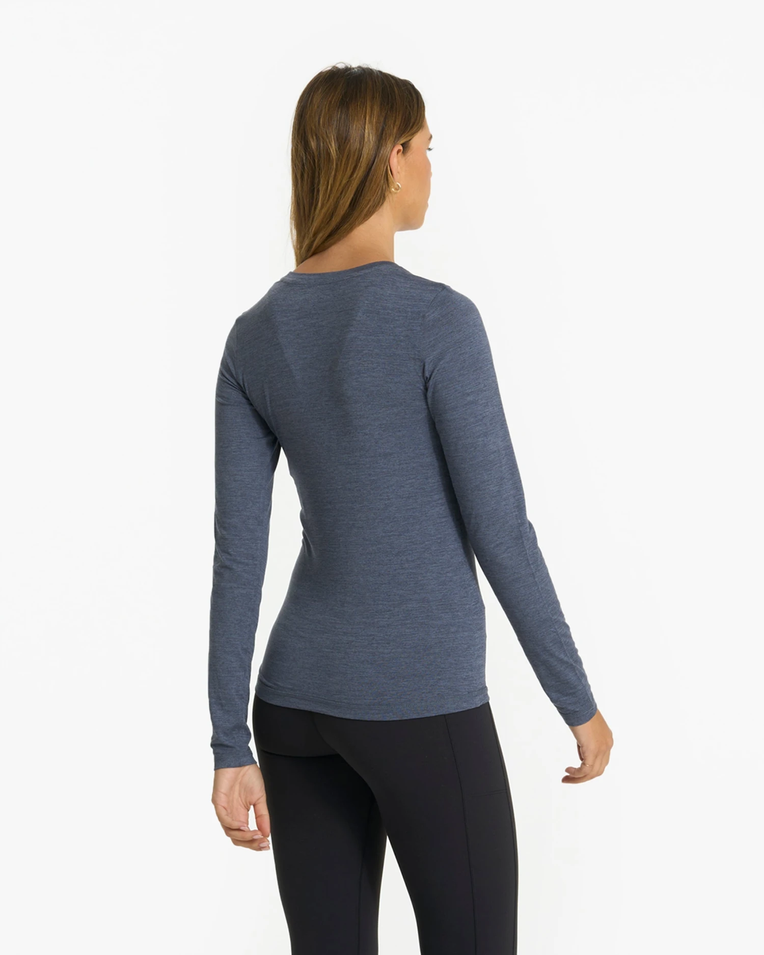 Long-Sleeve Lux Crew | Azure Heather 6 Long-Sleeve Lux Crew | Azure Heather - Image 6