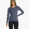 Long-Sleeve Lux Crew | Azure Heather