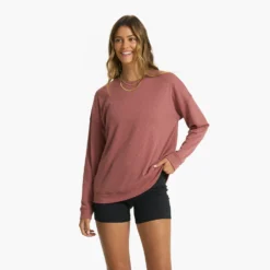 Long-Sleeve Sunrise Crew | Rosewood