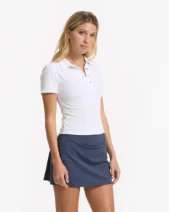 Pose Fitted Polo | White