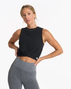 Cove High Neck Tank | Black Heather