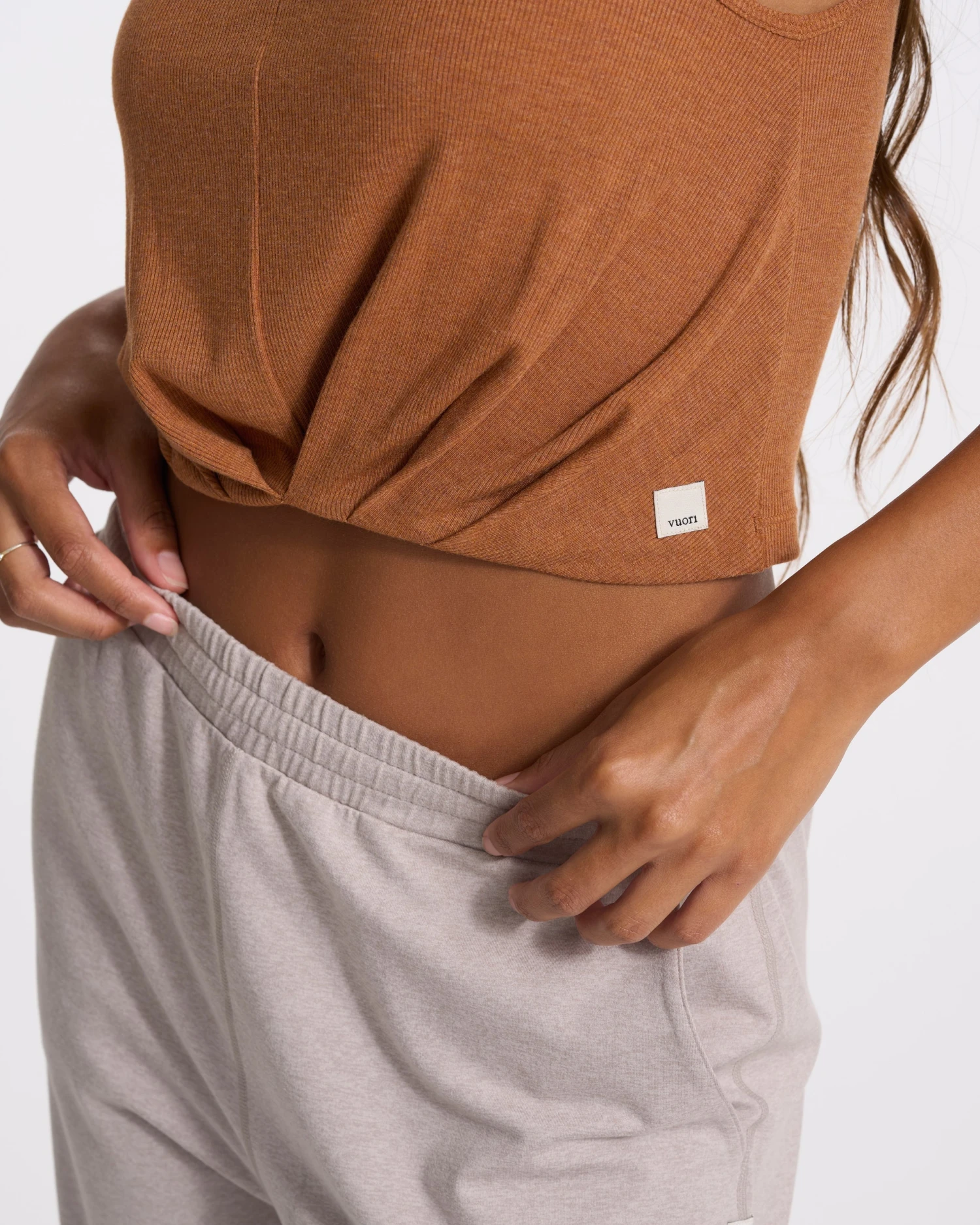 Cove High Neck Tank | Dark Palo Santo Heather 3 Cove High Neck Tank | Dark Palo Santo Heather - Image 3