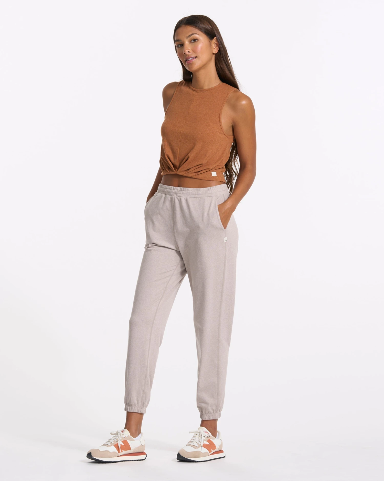 Cove High Neck Tank | Dark Palo Santo Heather 5 Cove High Neck Tank | Dark Palo Santo Heather - Image 5