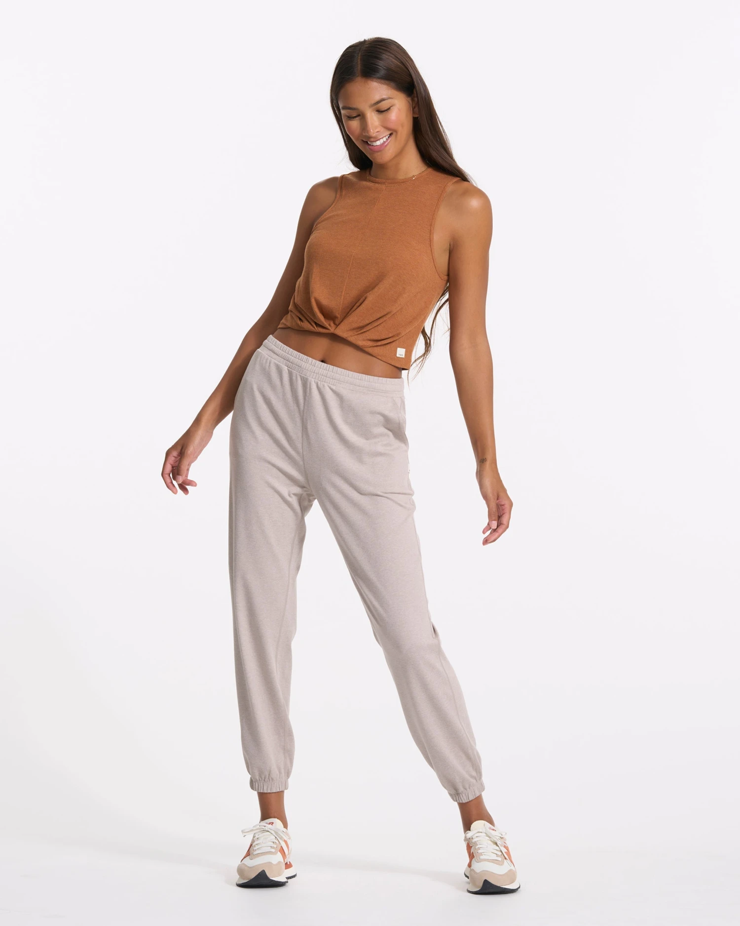 Cove High Neck Tank | Dark Palo Santo Heather 6 Cove High Neck Tank | Dark Palo Santo Heather - Image 6