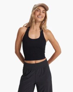 Simplicity Halter | Black -Vuori Clothing Store VW1054BLK SP23 W ECOMM TOPS 2892 FULL 1X1 7a74df9f 4c58 4bda 8dd1 57ac3e75c423