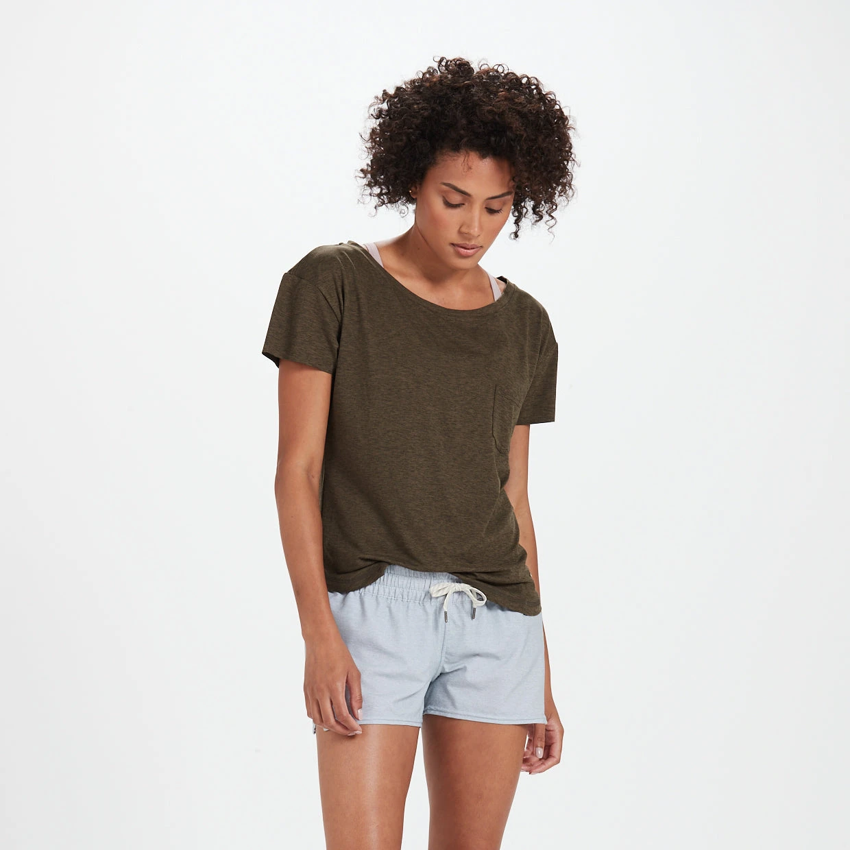 Lux Performance Tee | Heather Evergreen 1 Lux Performance Tee | Heather Evergreen