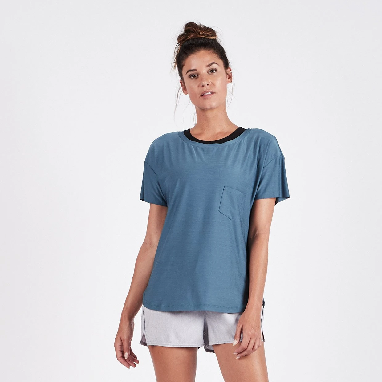 Lux Performance Tee | Tide Heather 1 Lux Performance Tee | Tide Heather