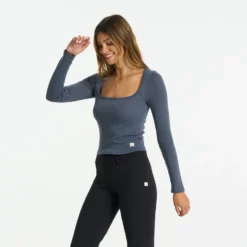 Long-Sleeve Sunrise Square Neck | Azure