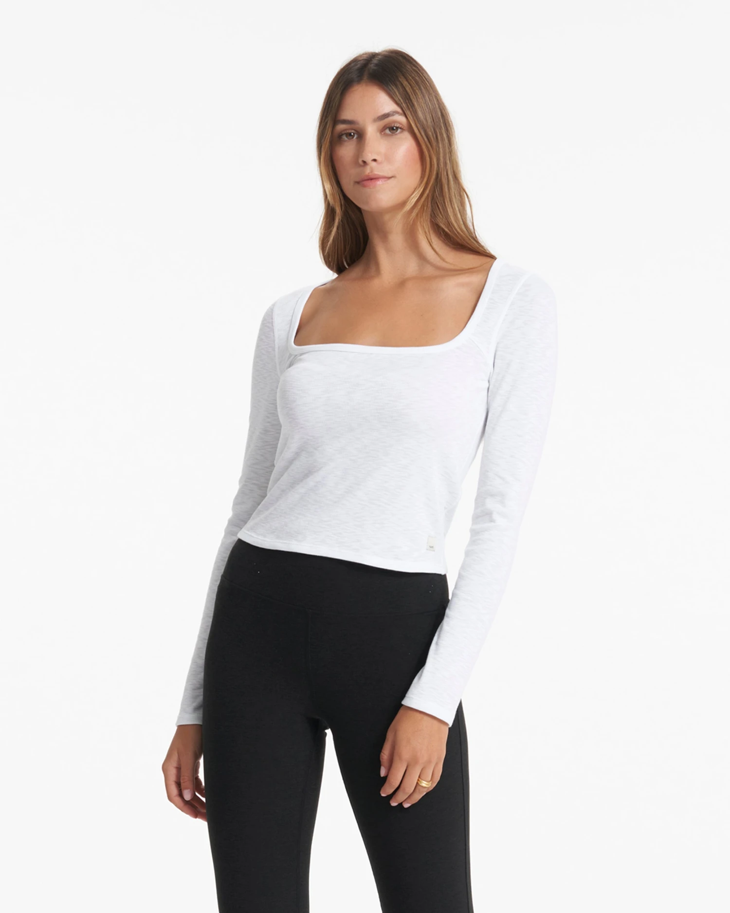 Long-Sleeve Sunrise Square Neck | White 1 Long-Sleeve Sunrise Square Neck | White