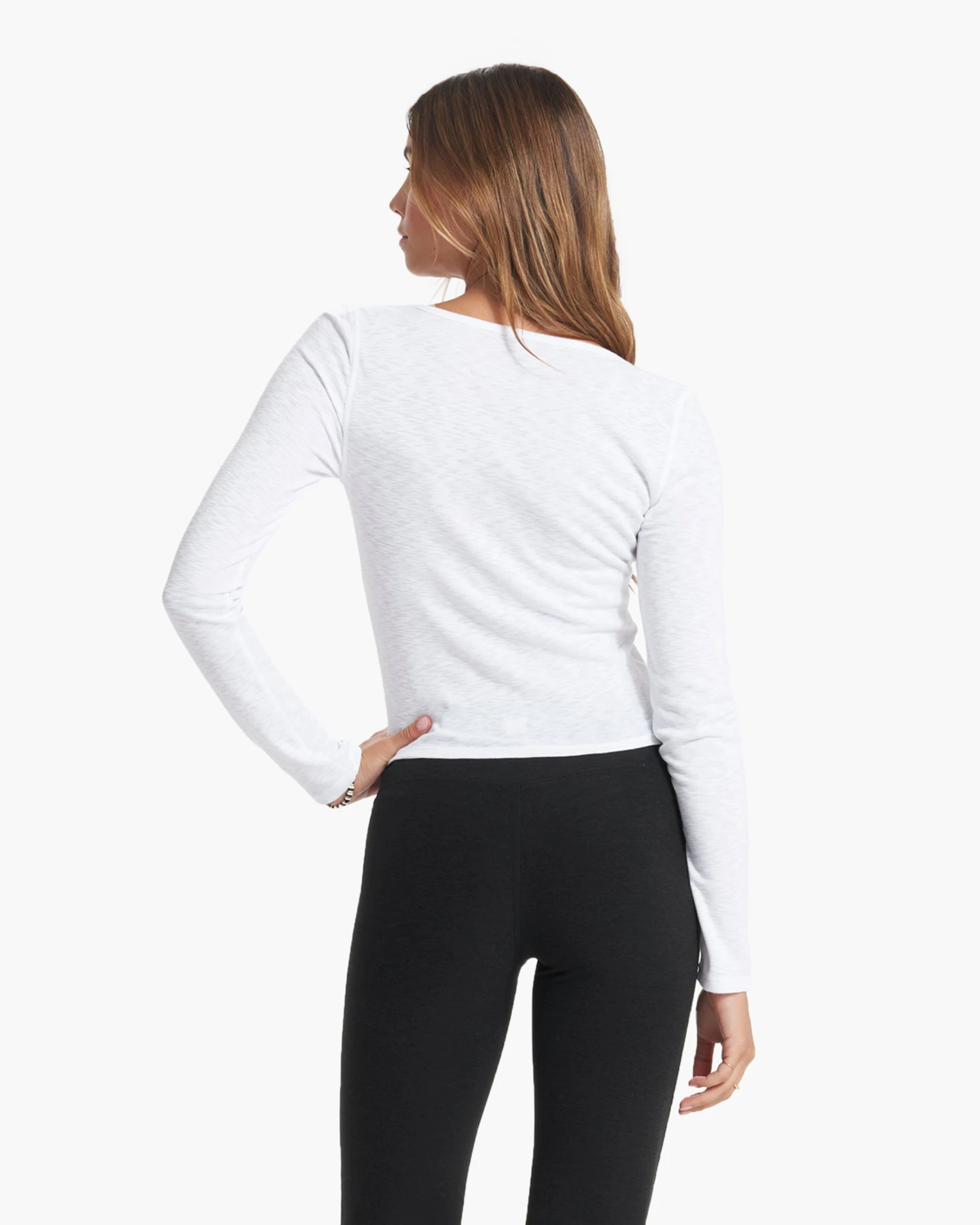 Long-Sleeve Sunrise Square Neck | White 3 Long-Sleeve Sunrise Square Neck | White - Image 3