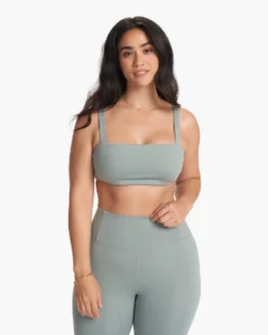 Evolve Square Neck Bra | Fern -Vuori Clothing Store VW1081FRN SP24 W ECOMM sportsbras FRONT TOPS 2 v2