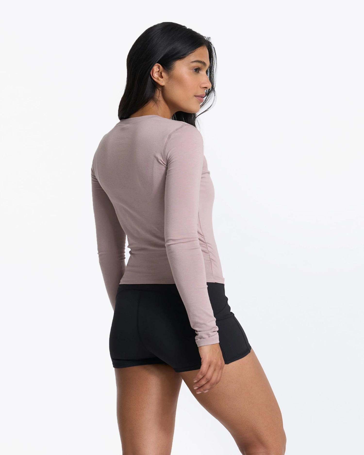 Long-Sleeve Coast Crop Crew | Umber 3 Long-Sleeve Coast Crop Crew | Umber - Image 3