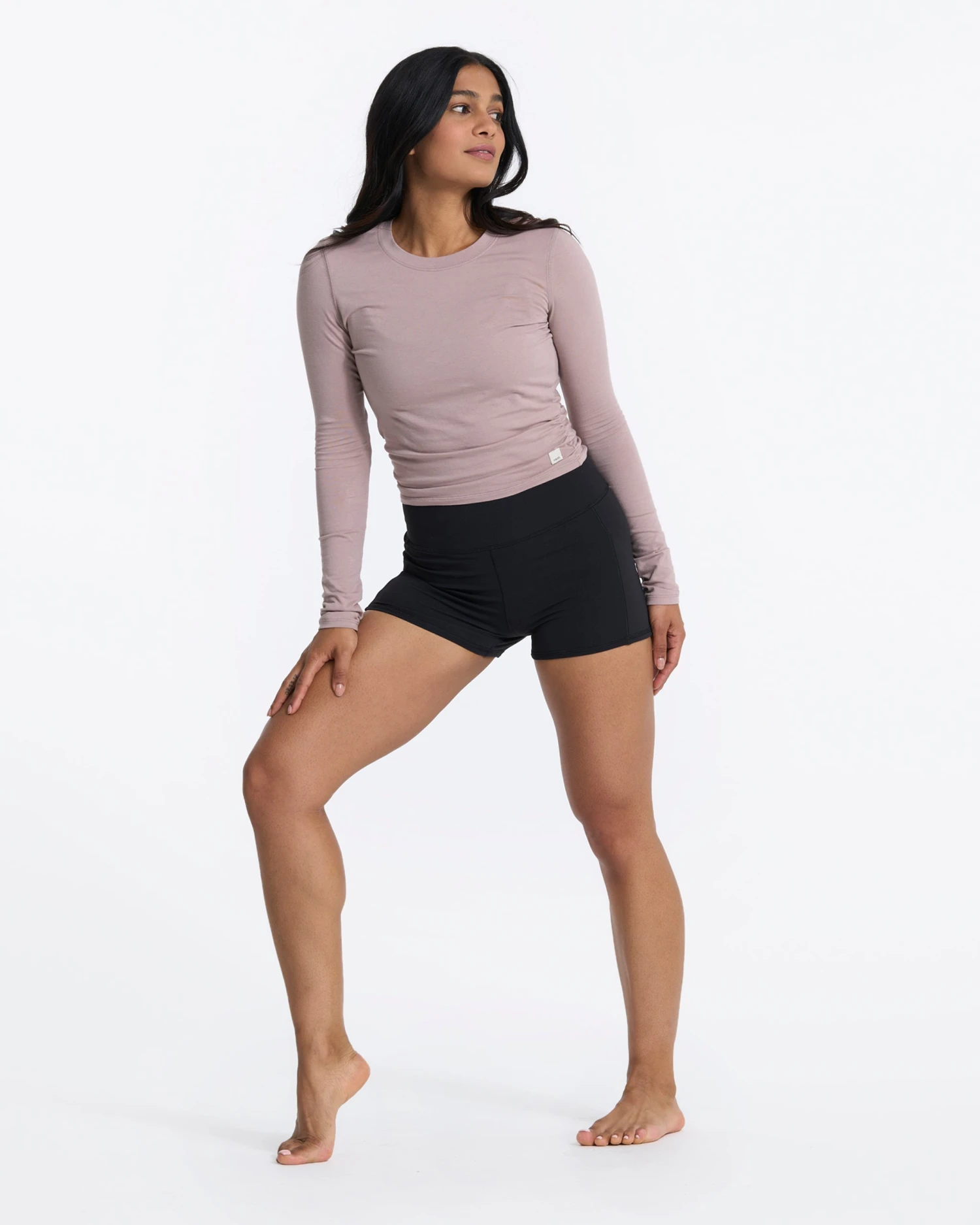 Long-Sleeve Coast Crop Crew | Umber 4 Long-Sleeve Coast Crop Crew | Umber - Image 4