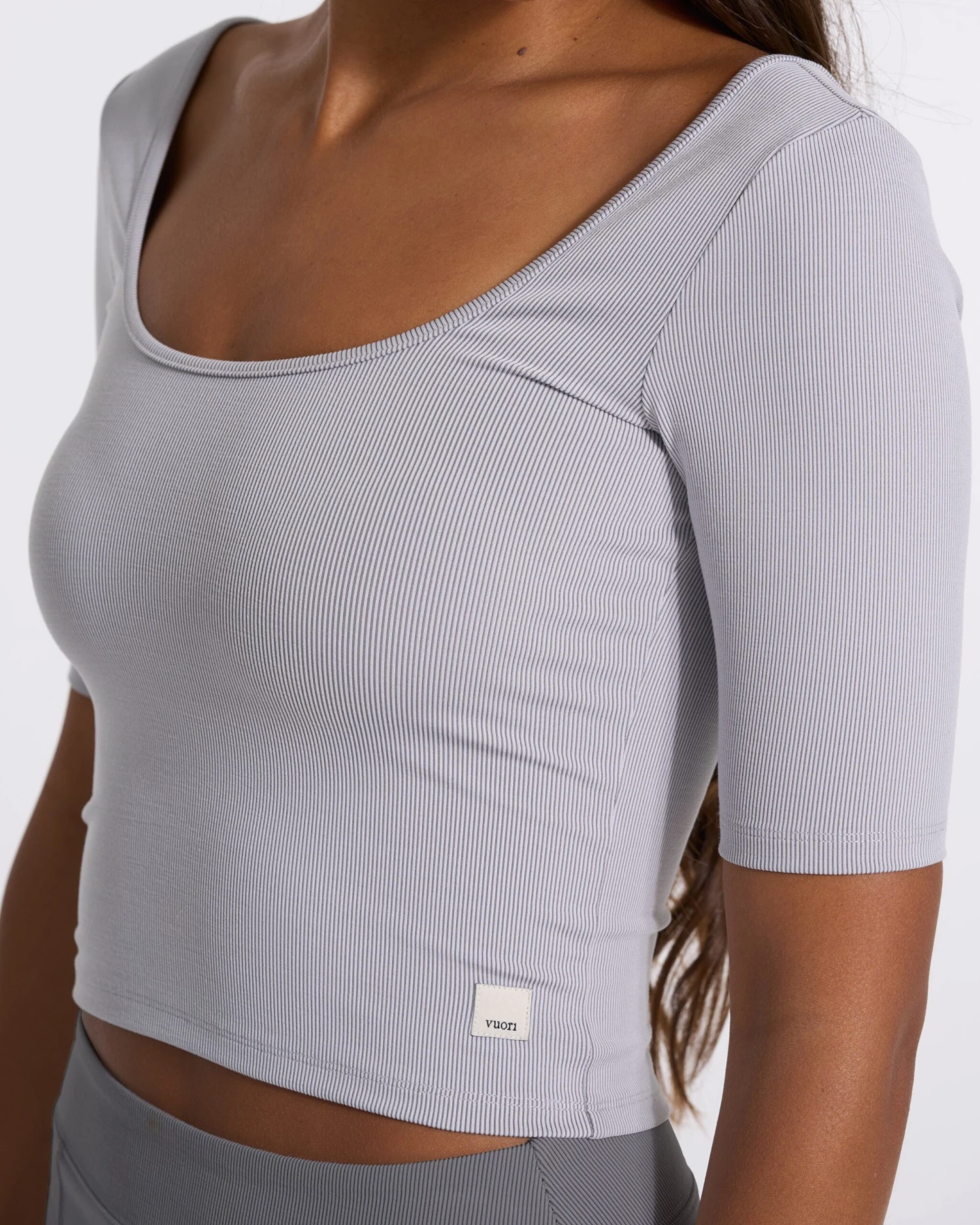 Lux Rib Avant Top | Pale Grey Heather 3 Lux Rib Avant Top | Pale Grey Heather - Image 3
