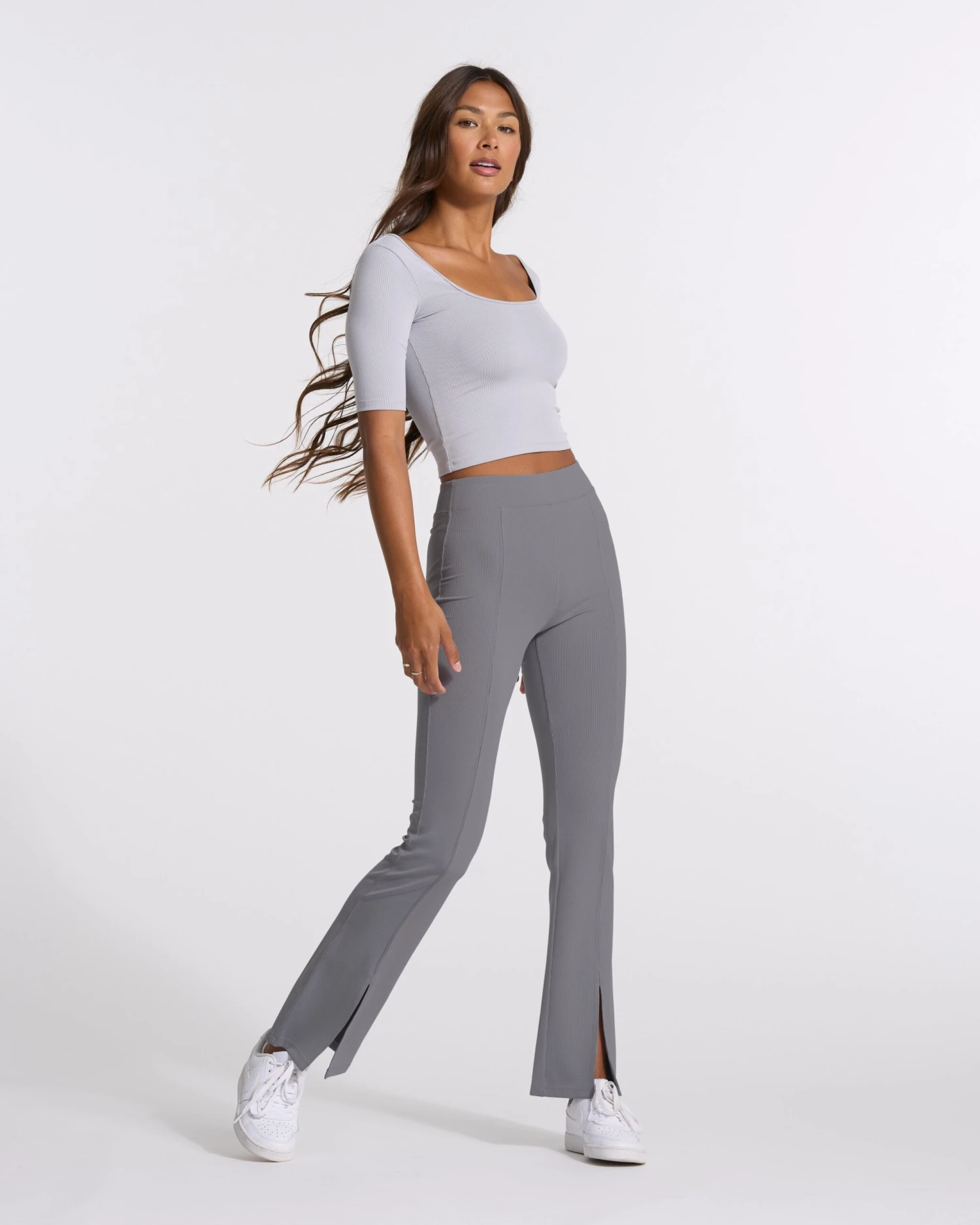 Lux Rib Avant Top | Pale Grey Heather 6 Lux Rib Avant Top | Pale Grey Heather - Image 6