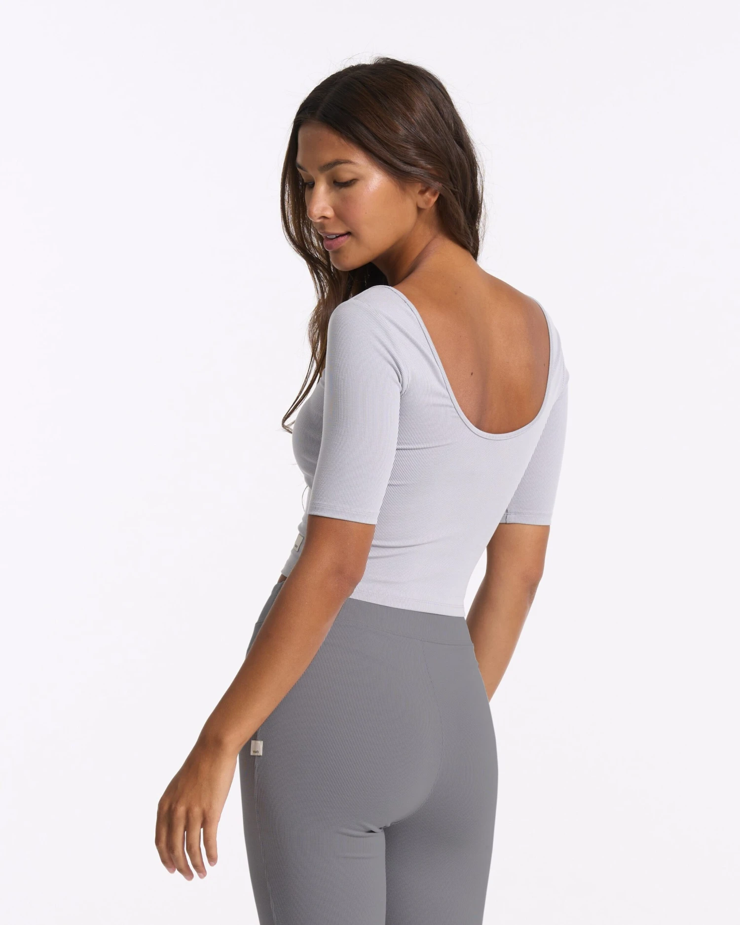 Lux Rib Avant Top | Pale Grey Heather 4 Lux Rib Avant Top | Pale Grey Heather - Image 4