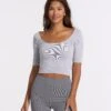 Lux Rib Avant Top | Pale Grey Heather
