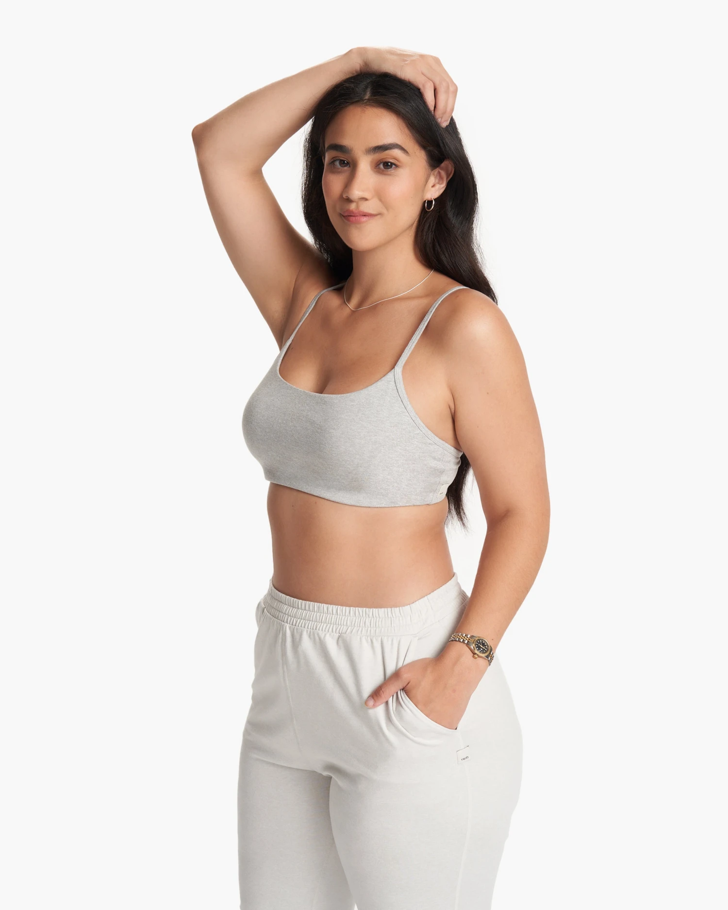 Halo Essential Bra | Pale Grey Heather 1 Halo Essential Bra | Pale Grey Heather
