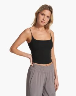 Lux Cami | Black -Vuori Clothing Store VW1111BLK FA23 W ECOMM TOPS FRONT TOPS 3